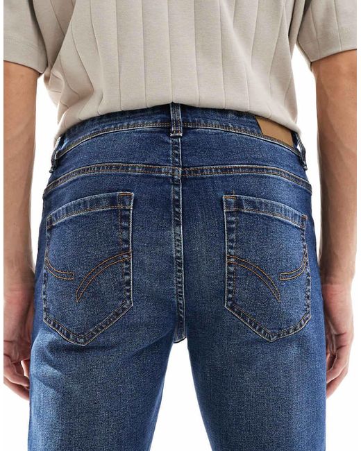 Threadbare Blue Slim Fit Jeans for men