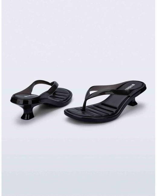 Melissa Black Thong Kitten Heel