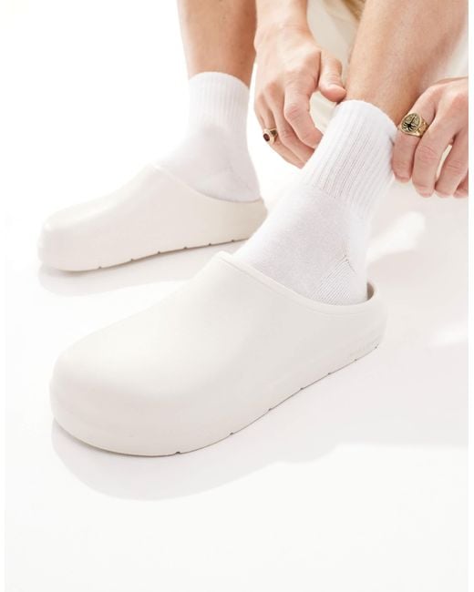 Jack & Jones White Moulded Mules for men