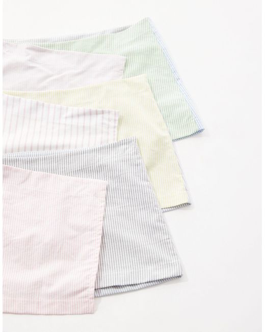Reclaimed (vintage) White Revived X Glass Onion Ticking Stripe Wrap Mini Skirt