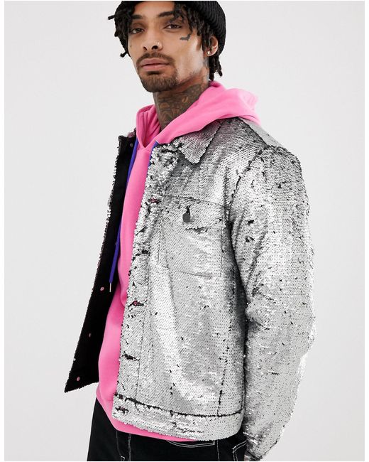 Veste western style festival à sequins ASOS pour homme en coloris Metallic