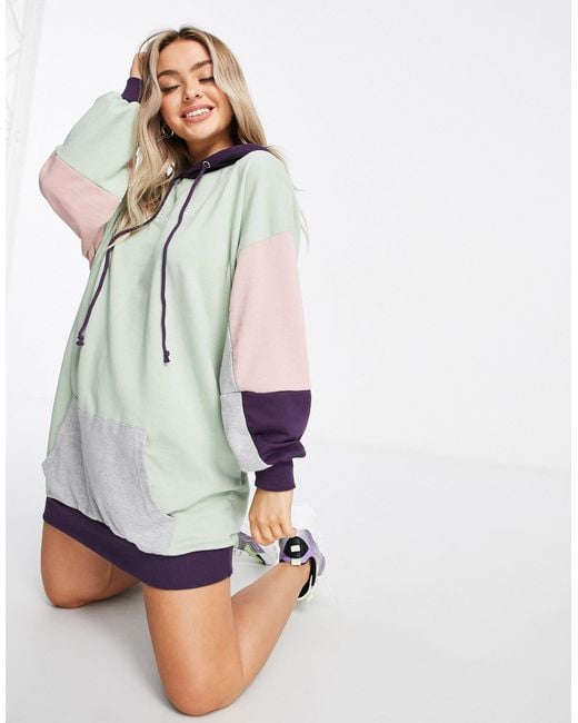 Missguided Multicolor Oversized Hoodie Dress