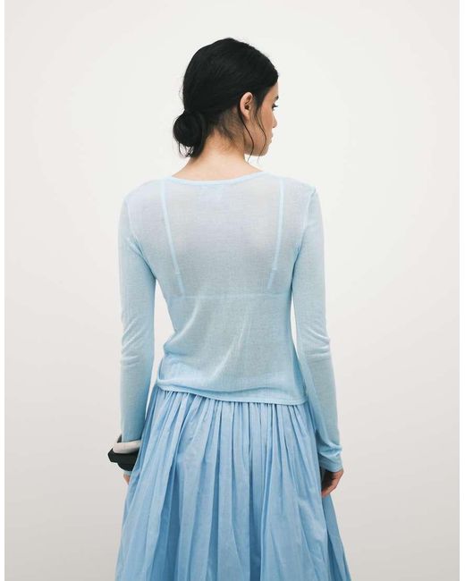 ASOS Blue Sheer Second Skin Cardigan