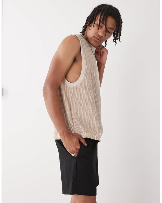 Reclaimed (vintage) Blue baggy Fit Shorter Length Pull On Chino Short for men