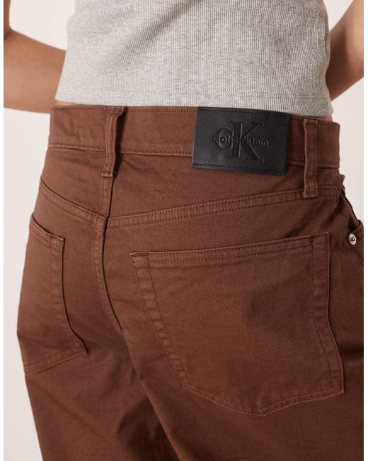 Calvin Klein Brown Super Wide Chino Trousers