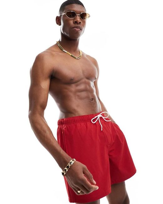 Hollister Red Swim Shorts for men