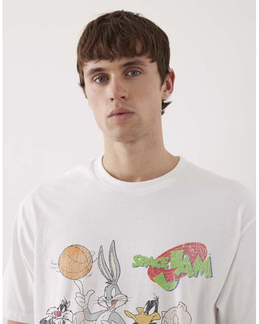 PRNT Natural Space Jam Group Relaxed T-Shirt