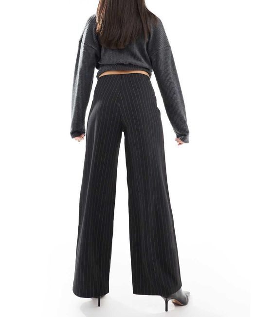 Vero Moda Black Loose Pull On Wide Leg Trousers