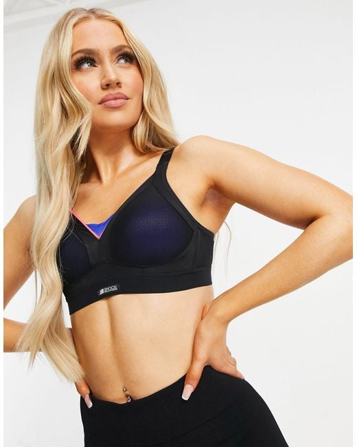 Shock Absorber – sport-bh mit tiefem ausschnitt und starkem halt in Schwarz  - Lyst