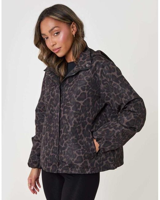 Threadbare Gray Showerproof Funnel Neck Rain Mac