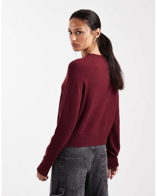 ONLY Red Short Cardigan