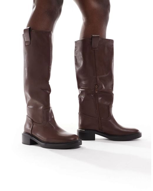 SEQWL Brown Twix Knee Boots