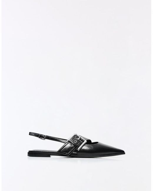 Bershka White Buckle Slingback