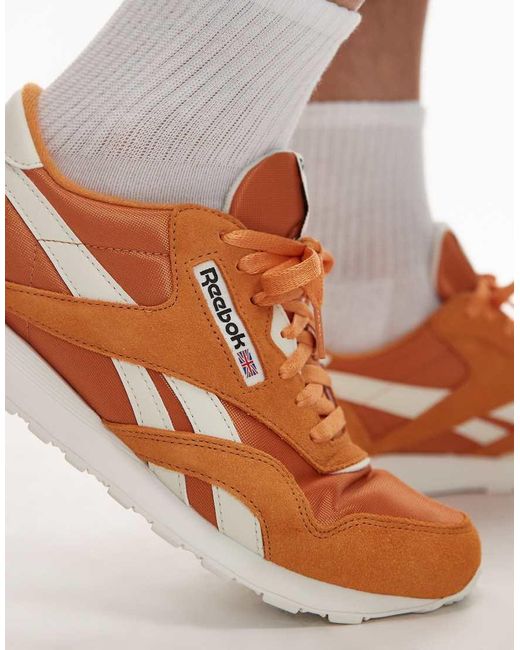 Reebok Orange Classic Nylon Trainers for men