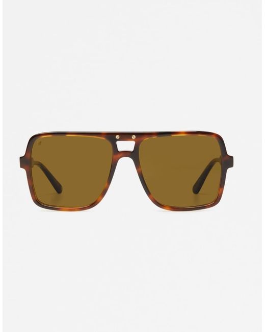 Jimmy Fairly Brown The Nax Square Aviator Sunglasses
