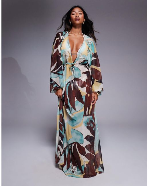 River Island Gray Kaftan