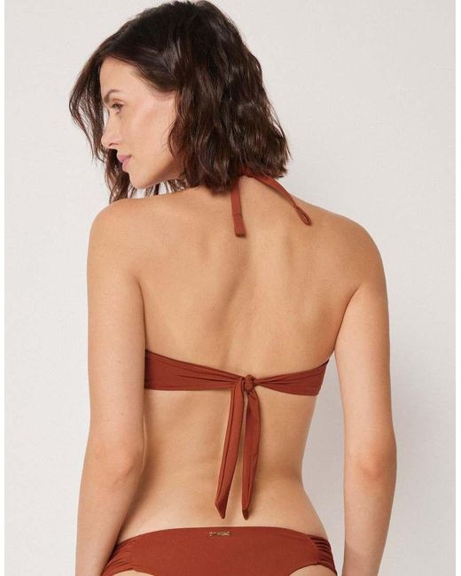 Calzedonia Blue Premium Fit Padded Triangle Bikini Top