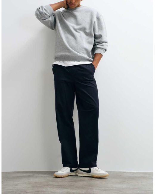 Only & Sons Blue Fade Loose Fit Cotton Pants for men