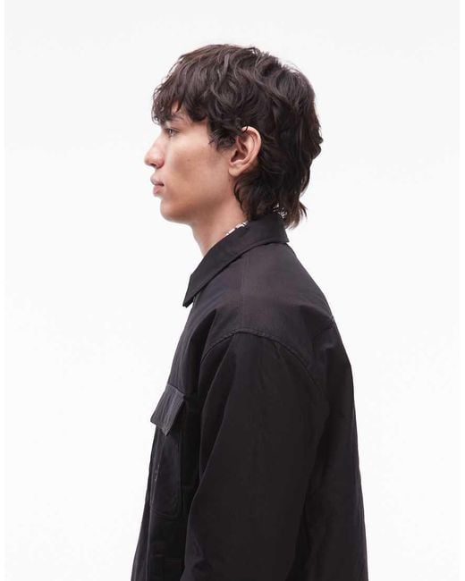 Tommy Hilfiger Blue Tech Cord Zip Overshirt for men