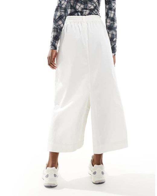 Nike White Msc Twill Maxi Skirt