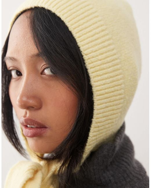 Collusion Black Open Stitch Fluffy Hood