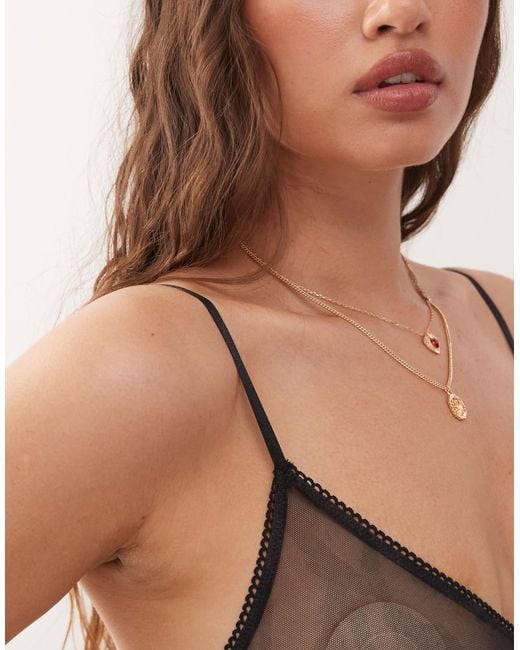 Monki Multicolor Mix And Match Soft Mesh Triangle Bra
