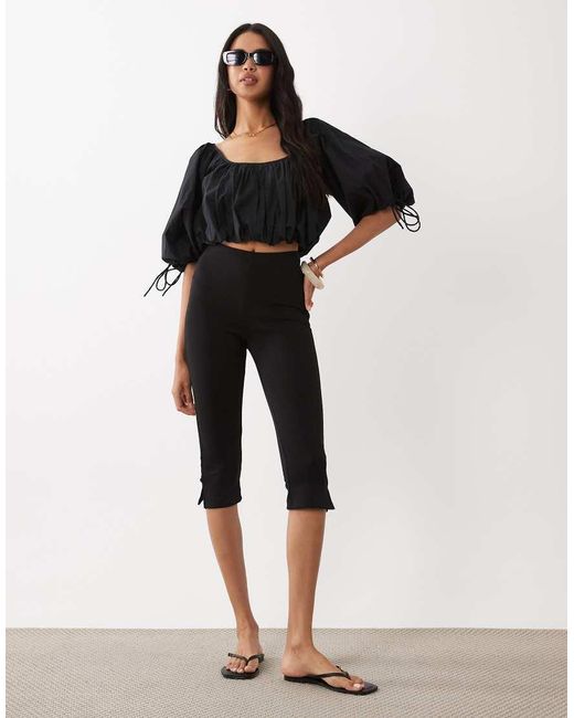 Gina Tricot Black Capri leggings