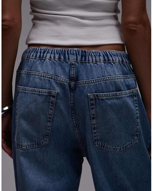 TOPSHOP Blue Denim Lightweight jogger Jean