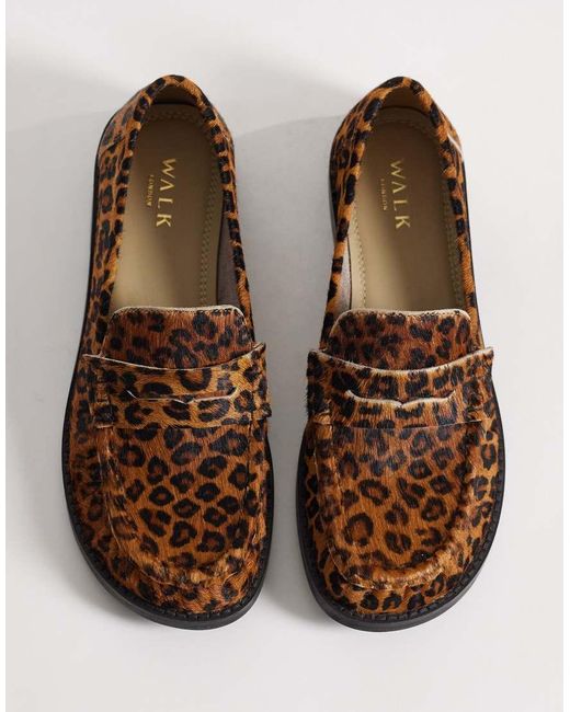Walk London Brown Dawn Saddle Loafer