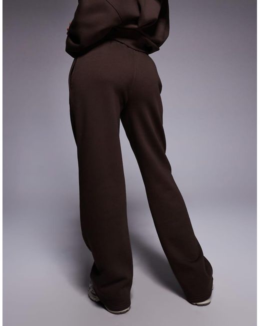Kaiia Blue Embroidered Logo Wide Leg jogger Co-ord