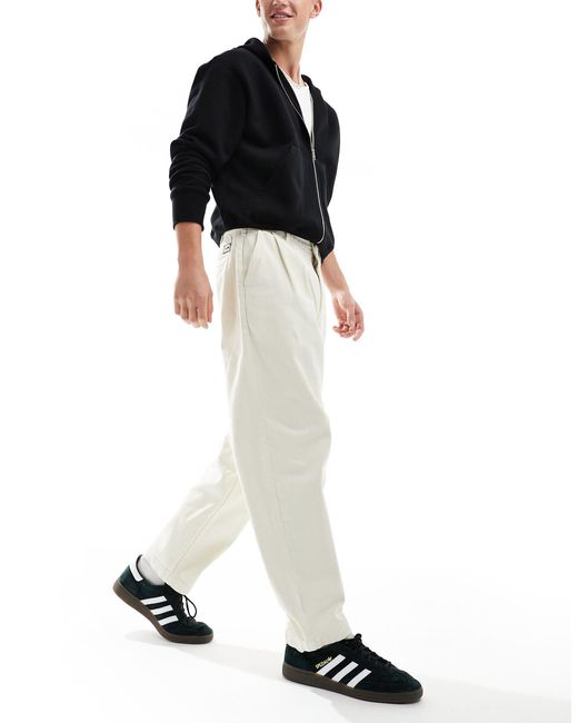Pantalones hueso rectos estilo carpintero sin blanquear Obey de hombre de color White