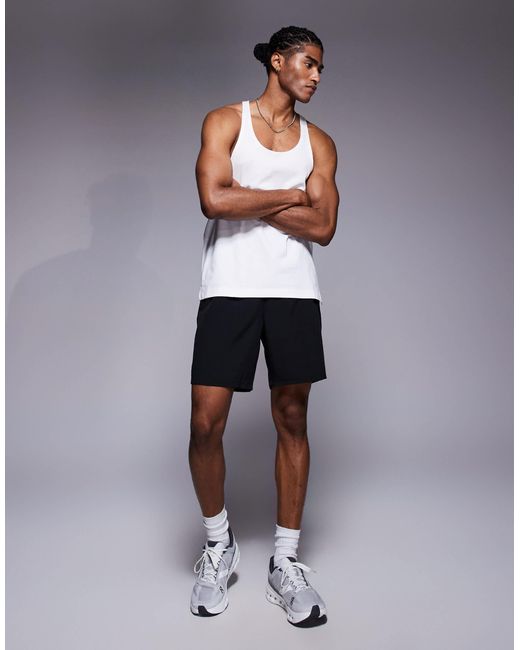 4505 White Icon Cotton Stringer Vest With Quick Dry Finish for men