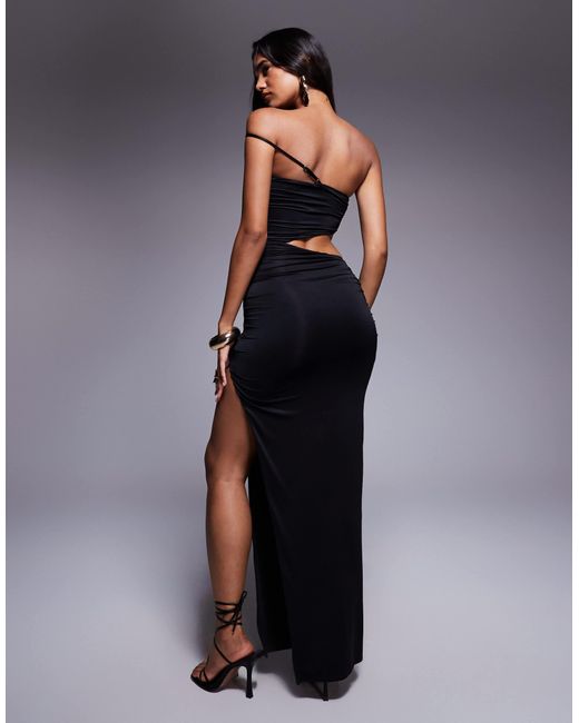Oh Polly Blue Cut-Out Maxi Dress