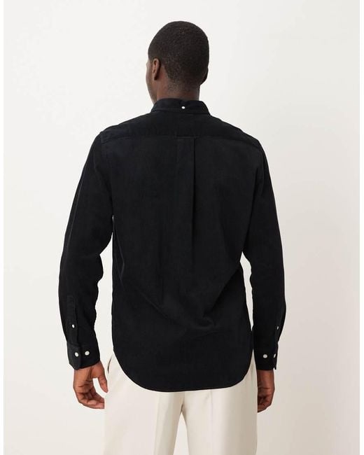 Gant Blue Regular Fit Shield Logo Cord Shirt for men