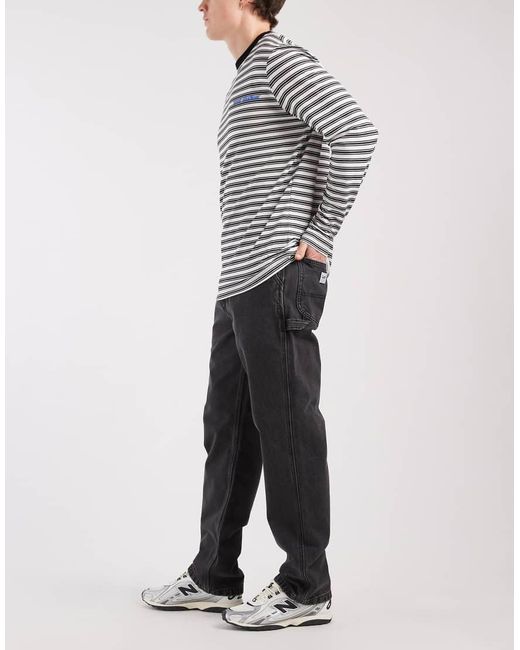 Lee Jeans Gray Workwear Carpenter Wide Leg Jeans for men