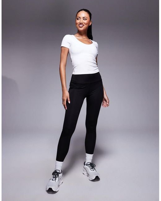 4505 White Icon V Neck Performance Baby T-shirt With Inner Bra
