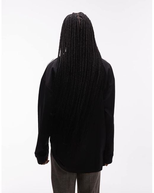 Adidas Originals Black Rugby Long Sleeve Polo Shirt