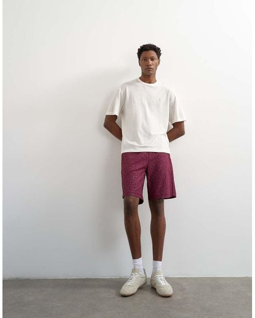 Topman White Leopard Jacquard Short for men