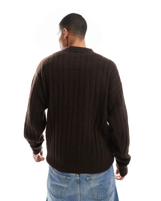 Jack & Jones – oversize-pullover in Black für Herren