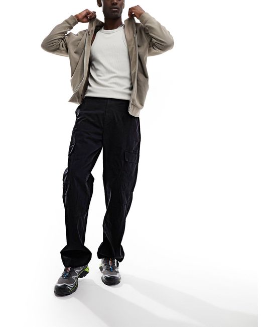 Bershka Ripstop Cargo Pants in White for Men Lyst