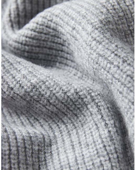 Pull ultra-oversize coupe carrée en maille à côtes anglaises avec col cranté ASOS pour homme en coloris Gray