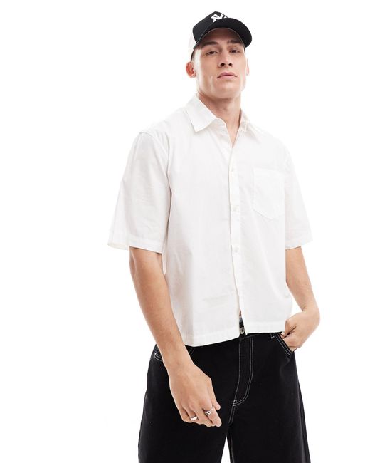 Tom - camicia a maniche corte bianca di Weekday in White da Uomo