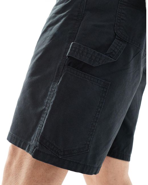 Jack & Jones – locker geschnittene carpenter-shorts in Black für Herren