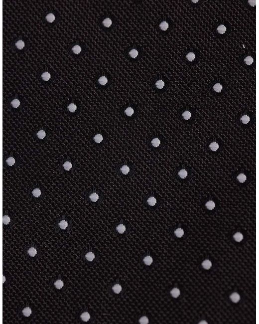 ASOS Blue Polka Dot Tie And Pocket Square for men