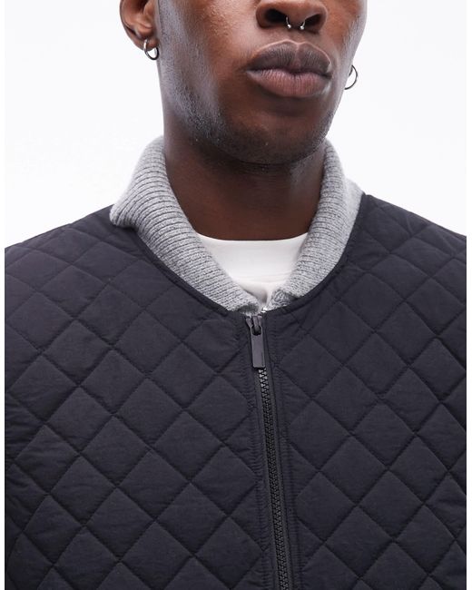 SELECTED – gestepptes gilet in Blue für Herren