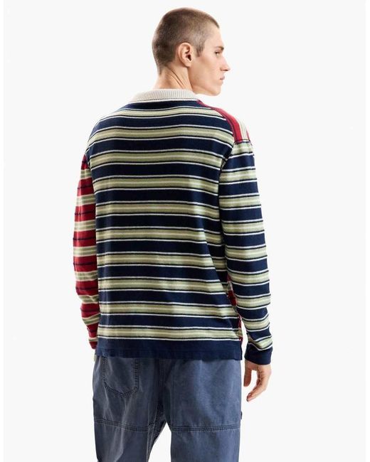 Desigual Red Striped Sweater for men