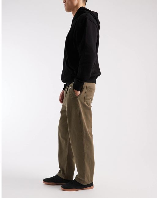 Pantalon fuselé décontracté à poches fantaisie - kaki ASOS pour homme en coloris Black