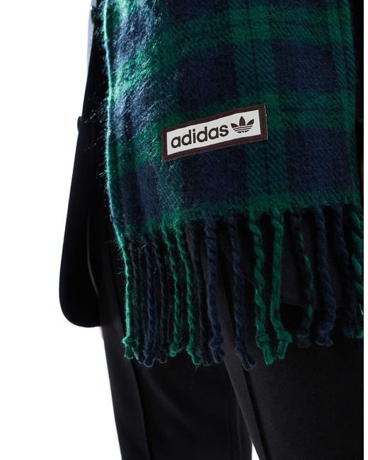 Adidas Originals Green Tartan Scarf