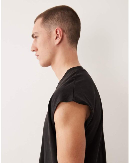 Jack & Jones Black Front Print Tank Top for men