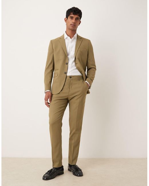 SELECTED Natural Wool Blend Slim Fit Trouser for men